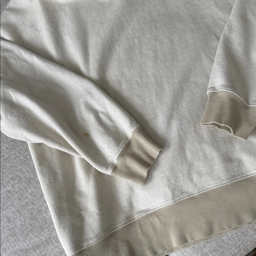 Palm Angels Cream Crewneck Sweater with Black Lettering - Picture 3 of 8